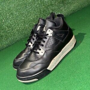 Nike Air Jordan 4 Retro Oreo Black Grey 2015 707430-003 Boys Kids Size 3Y